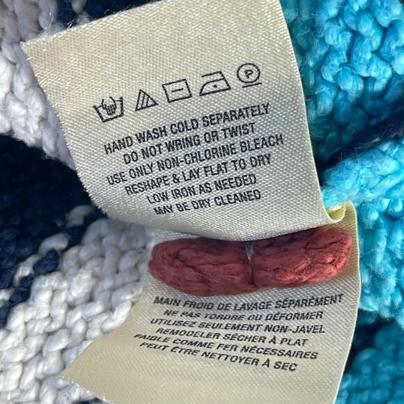 Anthropologie Moth Cable Knit Horizontal Stripe Sweater Sz M - Picture 9 of 11